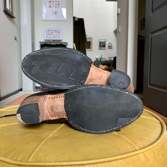 PS Kaufman No. 1018 Crosswalk Tall Lace-up Black Leather Boots - Picture 3 of 4